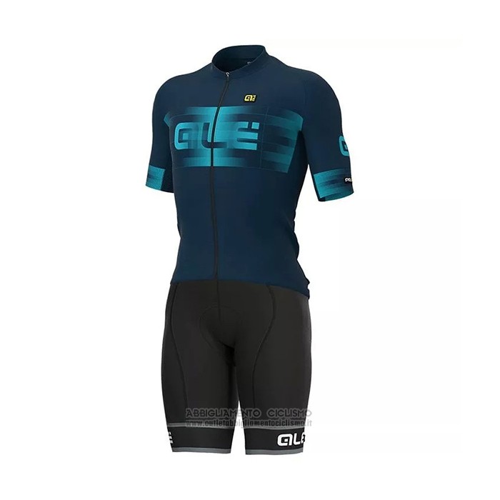 2021 Abbigliamento Ciclismo ALE Scuro Blu Manica Corta e Salopette