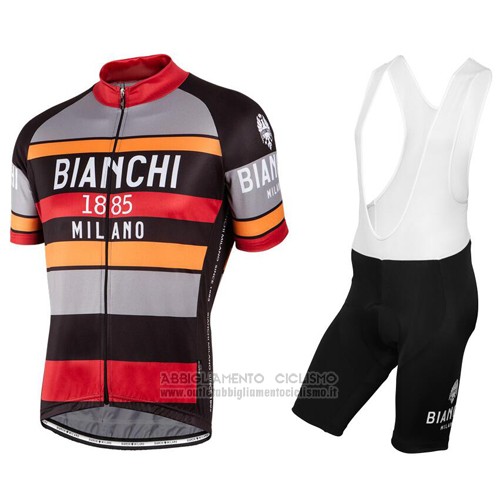 2016 Abbigliamento Ciclismo Bianchi Rosso e Arancione Manica Corta e Salopette