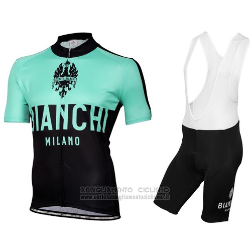 2016 Abbigliamento Ciclismo Bianchi Verde Manica Corta e Salopette