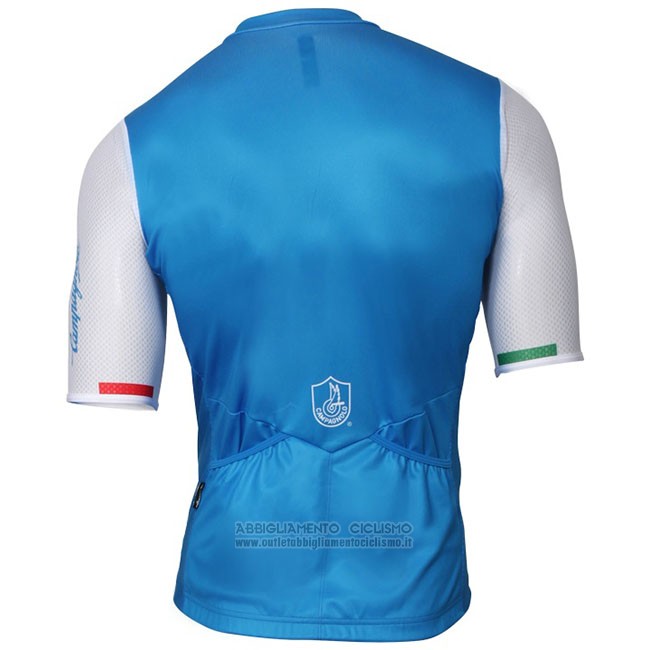 Abbigliamento Ciclismo Campagnolo Iridio Blu Bianco Manica Corta e Salopette