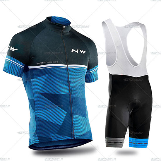 2019 Abbigliamento Ciclismo Northwave Nero Blu Manica Corta e Salopette