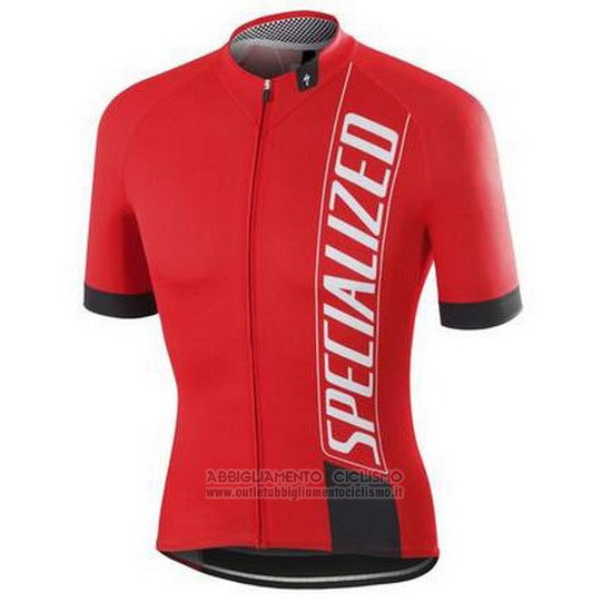 2016 Abbigliamento Ciclismo Specialized Aceso Rosso e Nero Manica Corta e Salopette